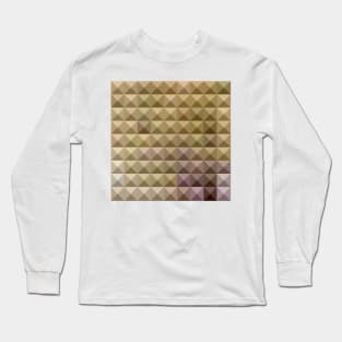 Burlywood Brown Abstract Low Polygon Background Long Sleeve T-Shirt